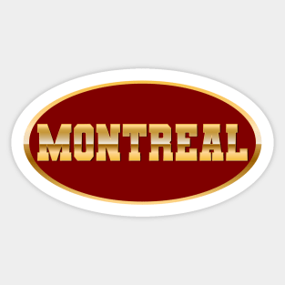 Gold Montreal Sticker